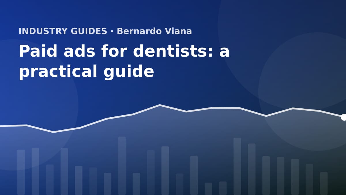 An abstract digital illustration representing local patient targeting and ad campaign structure for dental practices.